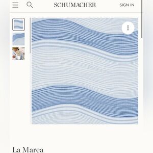 3.5 yards of La Marea fabric by Schumacher.  Made of sumptuous Irish linen.